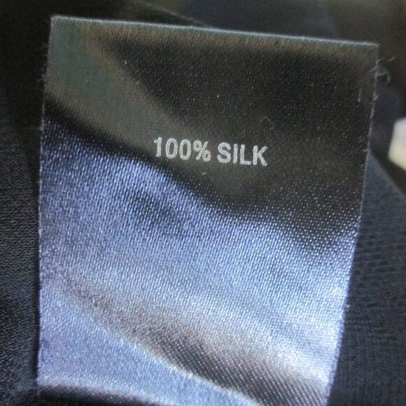 Chloe Womens Size XS Silk Dress Black White Pattern Long Sleeve Asymmetrical Hem - Picture 9 of 12